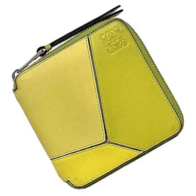Pre-owned Loewe Yellow Leather Wallet (bi-fold) ()