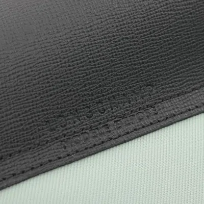 Pre-owned Longchamp Black Green Canvas Leather Tote Bag ()
