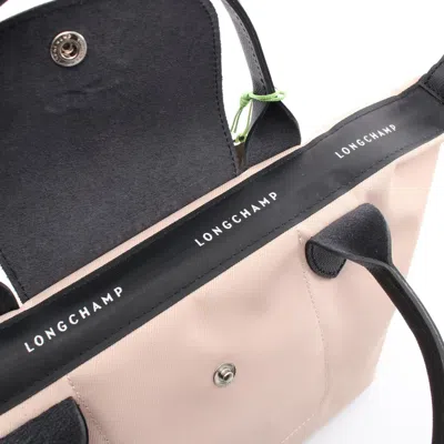 Pre-owned Longchamp Black Pink Canvas Leather Tote Bag ()