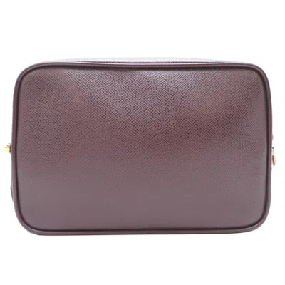 Pre-owned Louis Vuitton Acajou Brown Taiga Leather Clutch Bag Pouch ()