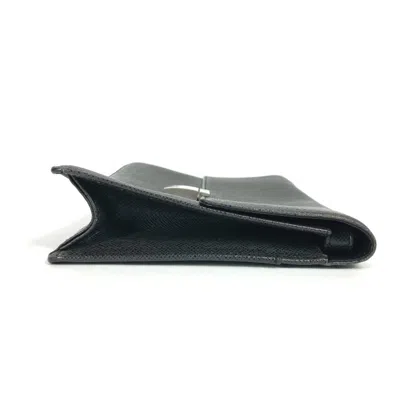 Pre-owned Louis Vuitton Ardoise Black Taiga Leather Clutch Bag ()