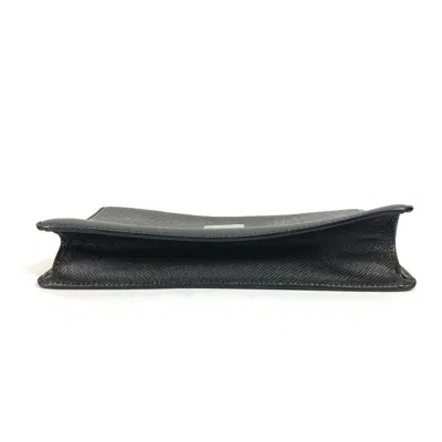 Pre-owned Louis Vuitton Ardoise Black Taiga Leather Clutch Bag ()