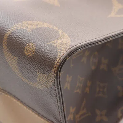 Pre-owned Louis Vuitton Beige Brown Coated Canvas Leather Tote Bag ()