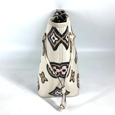 Pre-owned Louis Vuitton Beige Leopard Pvc Leather Shoulder Bag Tote Bag ()