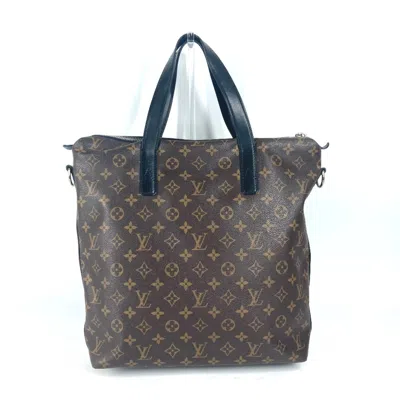 Pre-owned Louis Vuitton Black Brown Canvas Handbag Tote Bag ()