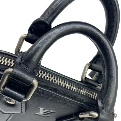 Pre-owned Louis Vuitton Black Leather Handbag Shoulder Bag ()