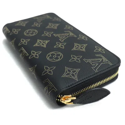 Pre-owned Louis Vuitton Black Mahina Leather Coin Purse/coin Case ()