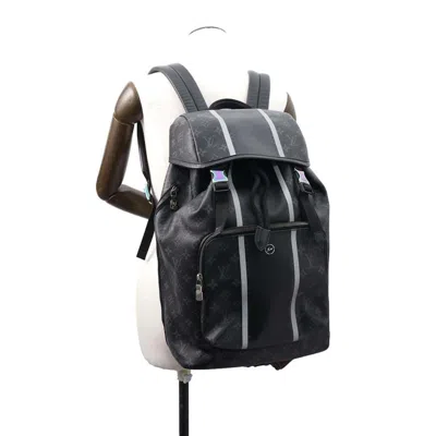 Pre-owned Louis Vuitton Black Monogram Eclipse Noir Monogram Eclipse Backpack ()