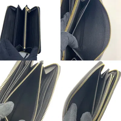 Pre-owned Louis Vuitton Black Monogram Leather Wallet (bi-fold) ()