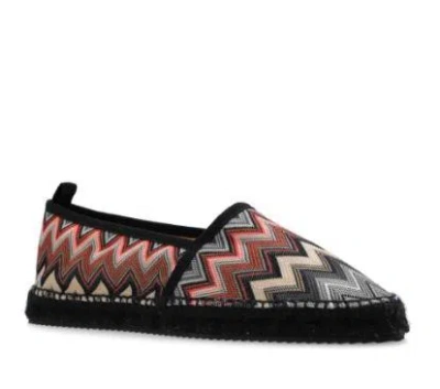 Missoni Espadrillas Slip On In Tessuto Chevron In Multi