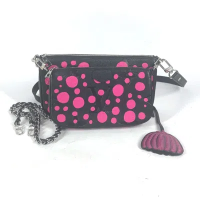 Pre-owned Louis Vuitton Black Pink Monogram Empreinte Pochette Shoulder Bag ()
