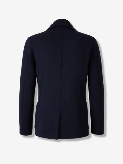 Gran Sasso Quilted Zip-front Blazer In Blue