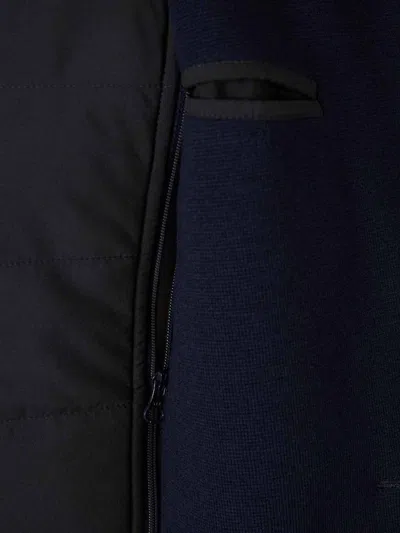 Gran Sasso Quilted Zip-front Blazer In Blue