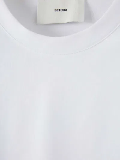 Setchu Crew-neck T-shirt In White