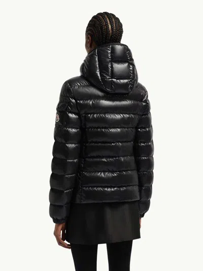 Moncler Women Bady Hooded Short Down Jacket Black In Black
