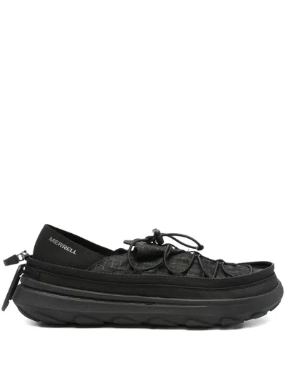 Merrell Hut Moc 2 Grid-pattern Sneakers In Black