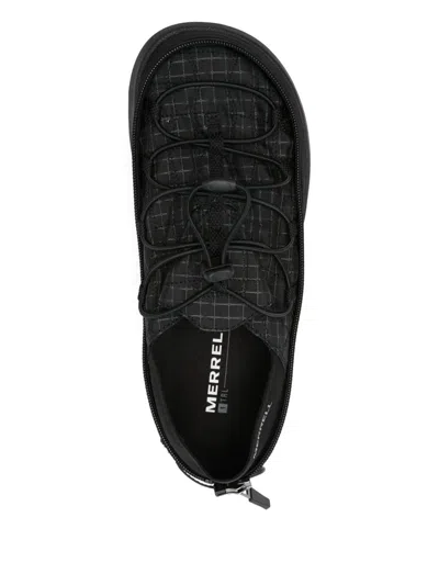 Merrell Hut Moc 2 Grid-pattern Sneakers In Black