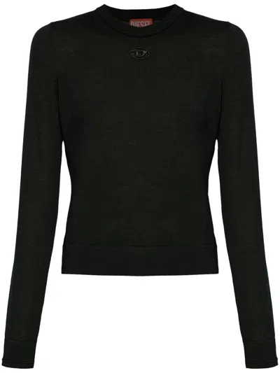 Diesel Soft And Comfortable Chenille Sweatshirt In Black