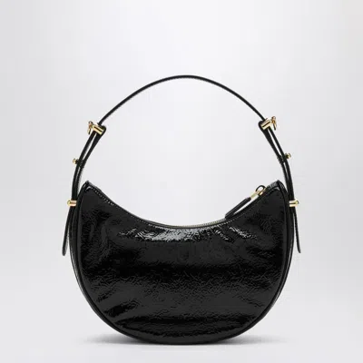 Prada Crescent Shape Black Bag With Gold-tone Hardware In Black