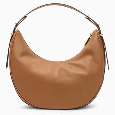 Prada Large Arqué Leather Shoulder Bag In Sand
