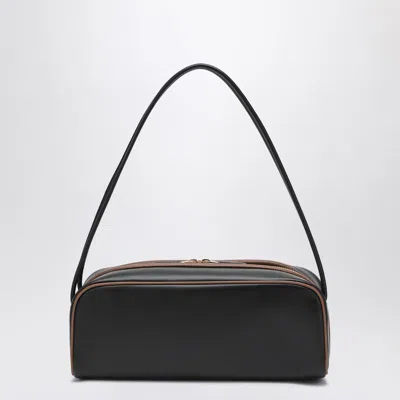 Prada Women Black Leather Shoulder Bag In Black
