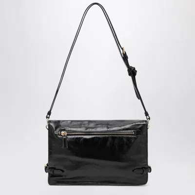 Prada Medium Triangle Logo Shoulder Bag In Black