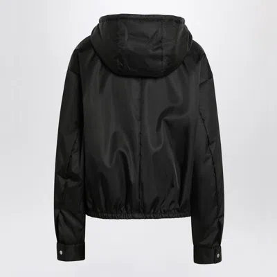 Prada Re-nylon Hooded Jacket In Black