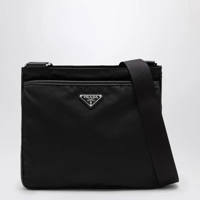 Prada Re-nylon Messenger Bag In Black