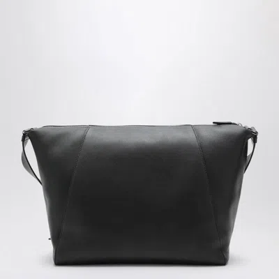 Prada Men's Leather Shoulder Bag In Black