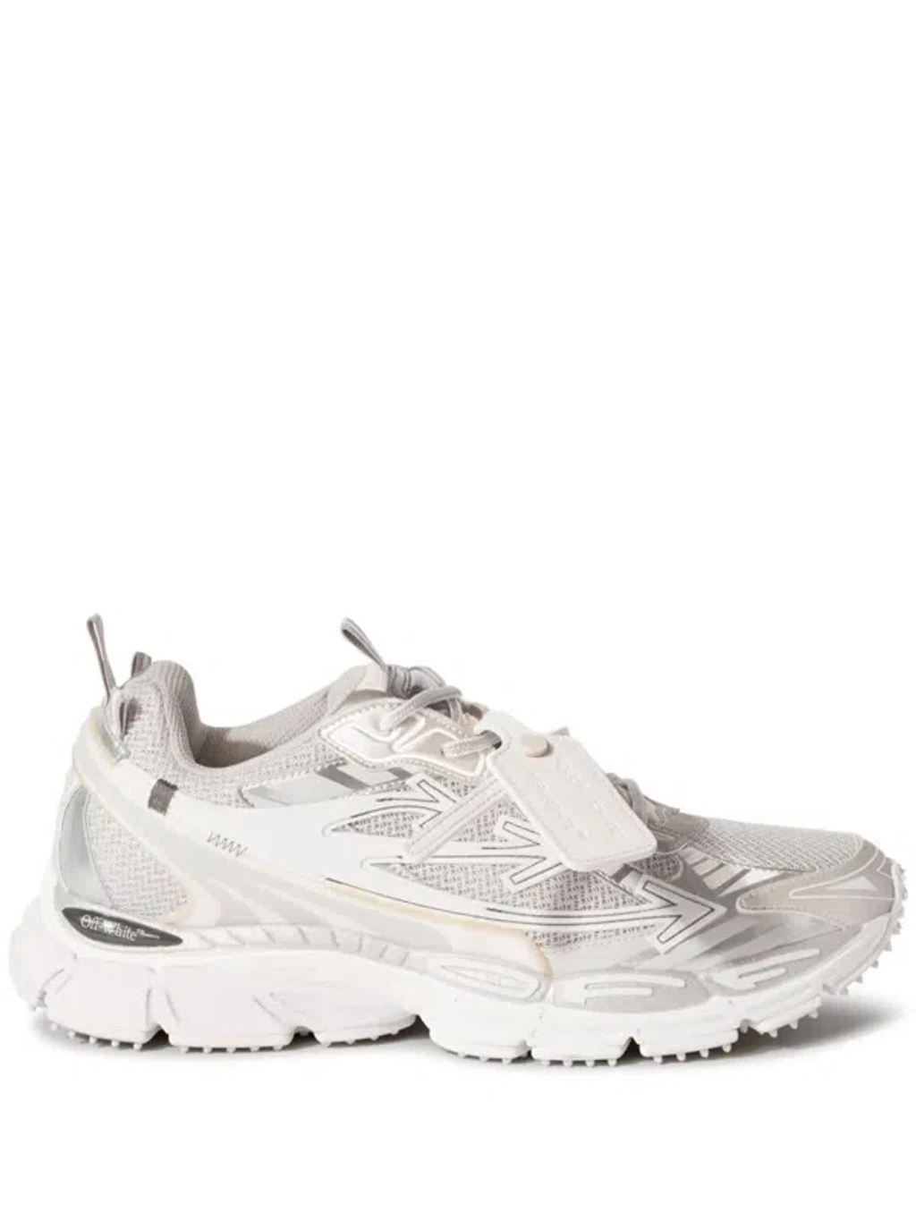 oulovページ Off-white Ow Be Right Grey Low Top Sneakers With Zip-tie
