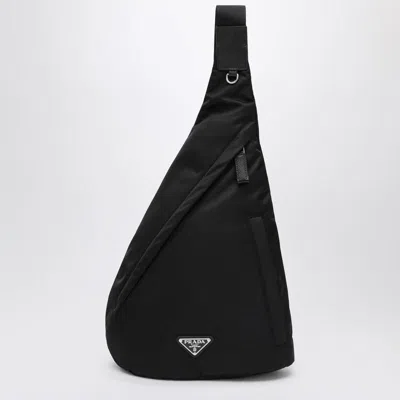 Prada Asymmetric Sling Backpack In Black