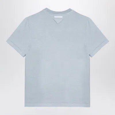 Prada Light T-shirt With Wear In Blue