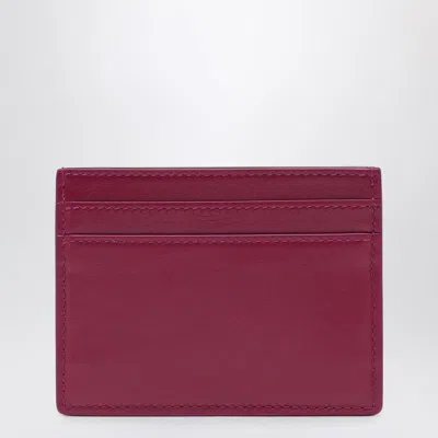 Saint Laurent Fuchsia Credit Card Holder In Red