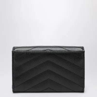 Saint Laurent Small Monogram Envelope Wallet In Black