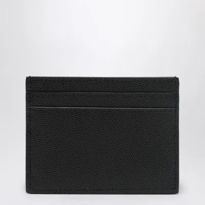 Saint Laurent Logo-print Leather Card Holder In Black