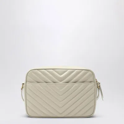 Saint Laurent Lou Cream Quilted Camera Bag In White