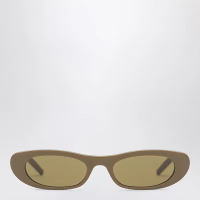 Saint Laurent Sl 557 Shade Beige Sunglasses In Brown