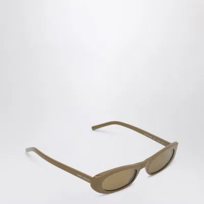 Saint Laurent Sl 557 Shade Beige Sunglasses In Brown