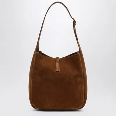 Saint Laurent Le 5 A 7 Small Suede Hobo Shoulder Bag In Brown
