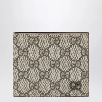 Gucci Gg Long Card Holder Beige/ebony In Gray