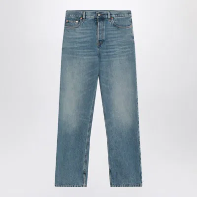 Gucci Light Jeans In Faded Denim In Blue