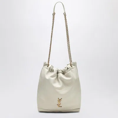 Saint Laurent Jamie Pochon Nappa Leather Shoulder Bag In White