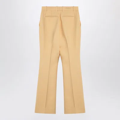Gucci Light Crepe Trousers In Neutral