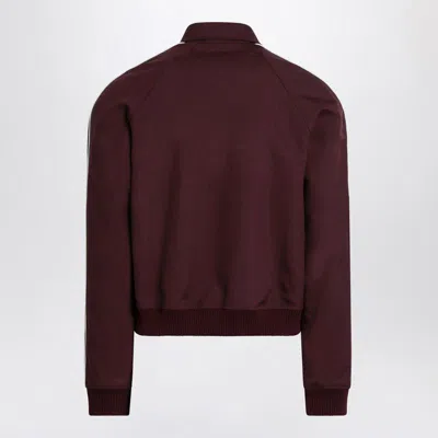 Gucci Bomber Bordeaux In Wool Blend Men In Brown