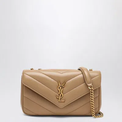 Saint Laurent "loulou" Mini Bag In Brown