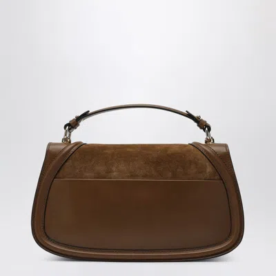 Gucci Mini Blondie Brown Shoulder Bag In Suede Women In Brown