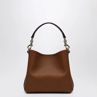 Gucci Mini Gg Embossed Leather Bucket Bag In Brown