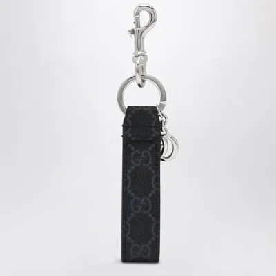 Gucci Gg Keychain With Double G In Black