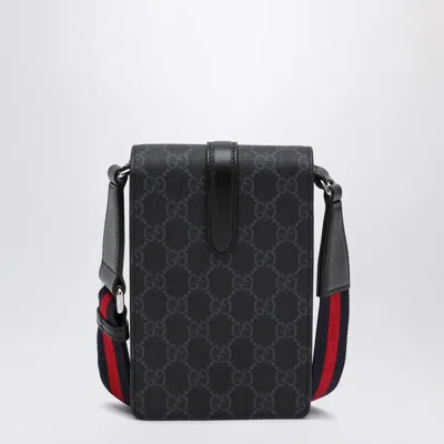 Gucci Mini Shoulder Bag In Black Gg Supreme Fabric Men In Black