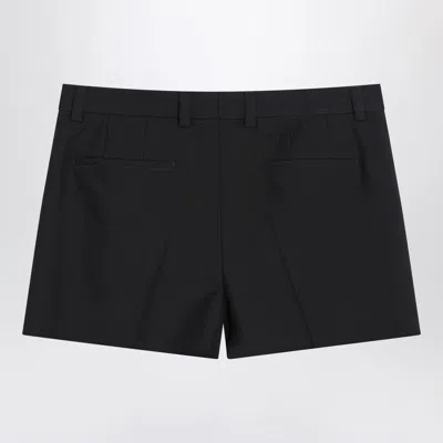 Gucci Shorts Dark Grey In Wool Twill Men In Black